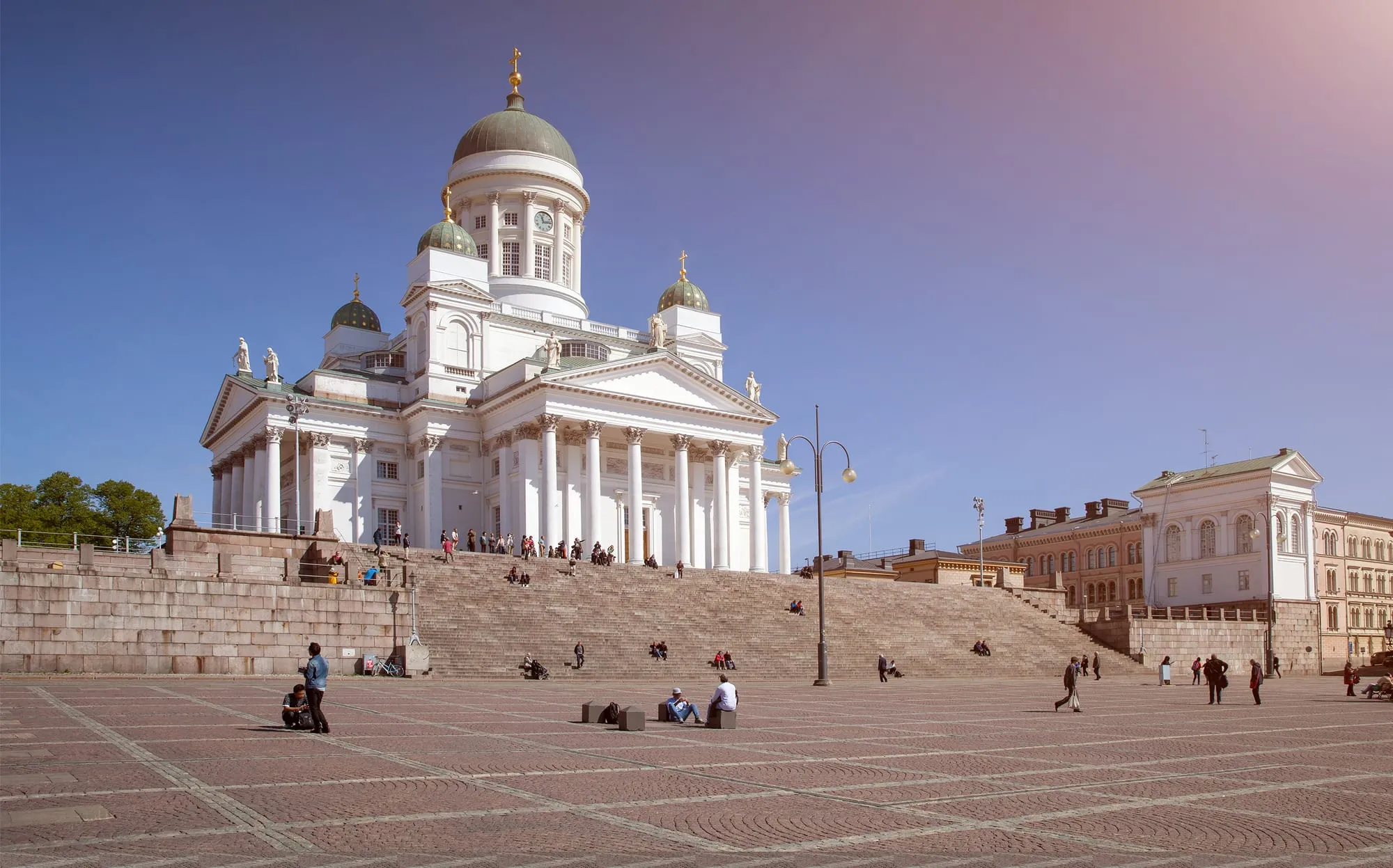 Helsinki Cathedral above Senate Square